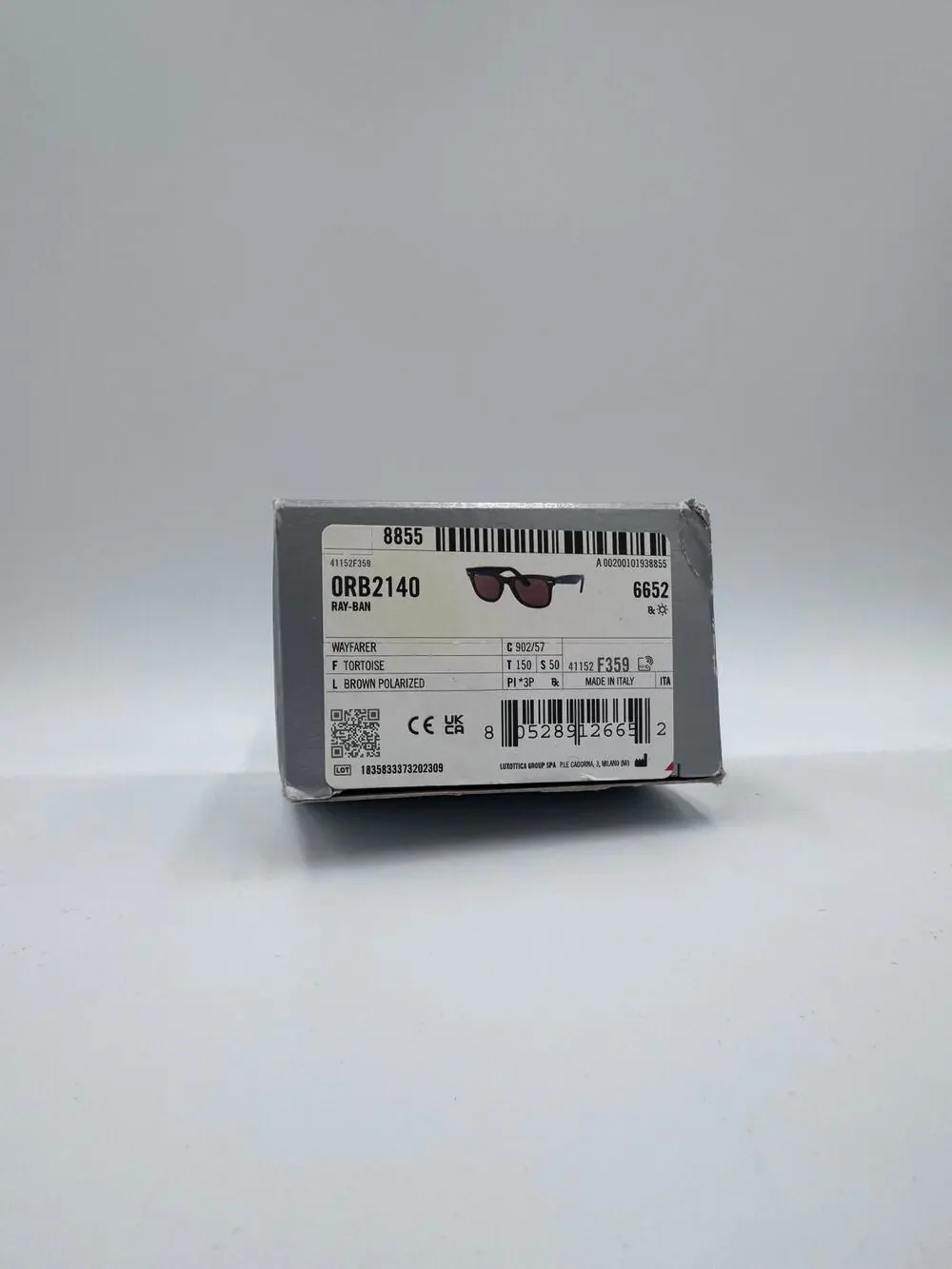 Ray-Ban RB2140 Wayfarer Tortoise Brown Polarized Lens 50mm New With Box
